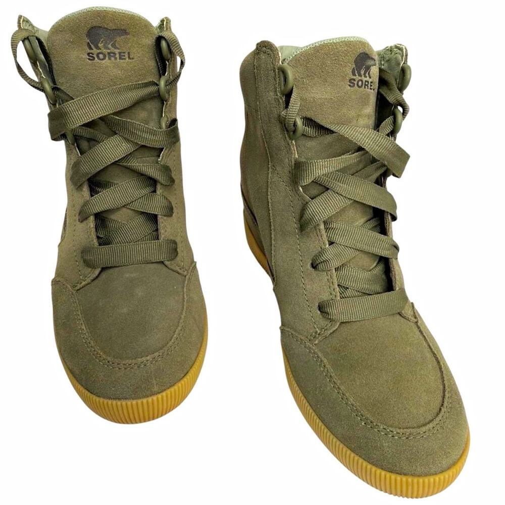 SOREL Out N About Wedge II Waterproof Boots Women’s US 7.5 Green NL4913 - Picture 4 of 12